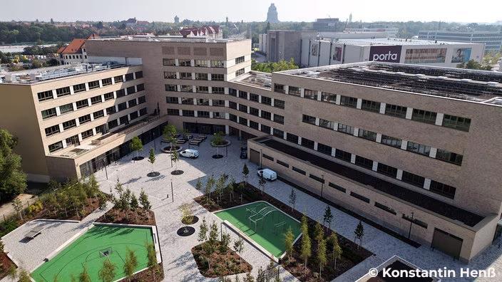 Johanna Moosdorf Schule Leipzig, Dronenbild